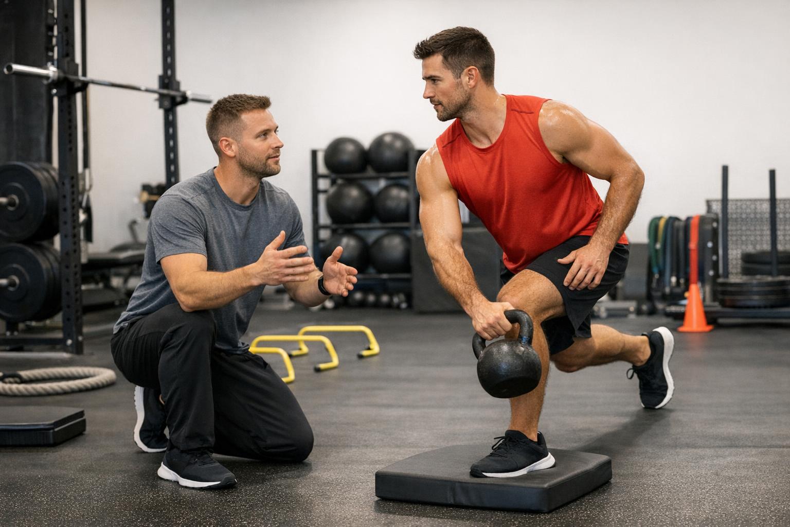 terapeuta_przeprowadzający_trening_funkcjonalny_dla_sportowca
